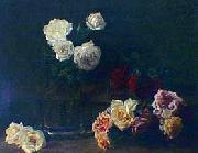 Henri Fantin-Latour Rosas blancas oil painting
